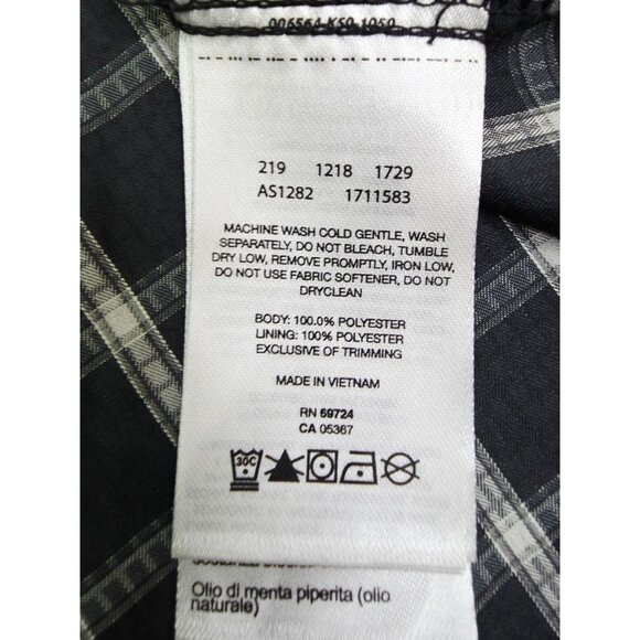 Columbia Size 3X Mens Black Gray Check Omni Shade Back Vent Polyester Shirt - Picture 8 of 13